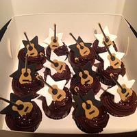 Acoustic Guitar Cupcakes