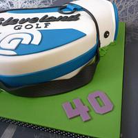 Cleveland golf bag 40th birthday cake