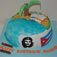 Cuba themed cake