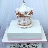 Carousel Christening cake topper - Cake by Mother and Me - CakesDecor