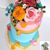 Marie Antoinette style wedding cake