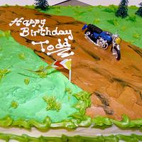 Motorcycle buttercream cake