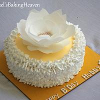 The wafer paper flower cake