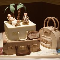 Suitcase luggage wedding cake