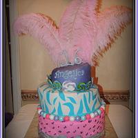 Candy themed Sweet 16 cake