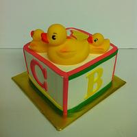 Block Cake with Ducks