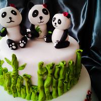 Cake panda bears