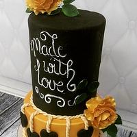 Rustic wedding theme cake 