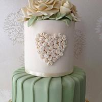 Ruffle Love Wedding Cake