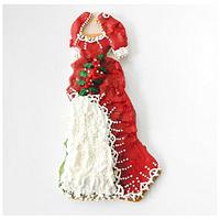 Vintage Christmas Dress Cookies
