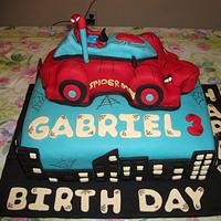 Spiderman Car Cake