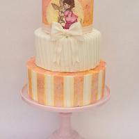 Belle & Boo hand painted Easter cake