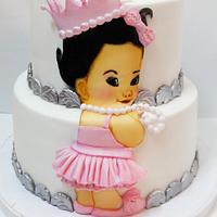 Pink dress cake