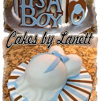 It's A Boy Mini Baby Bump Cake