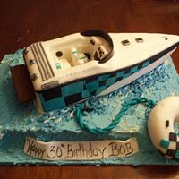 3D speedboat cake