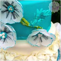 Teal and white Wedding