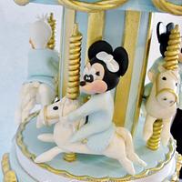 Boys 1st birthday Carousel cake