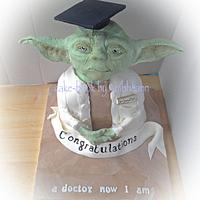 Yoda graduation cake