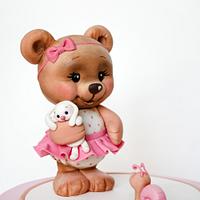 Teddy bear cake topper