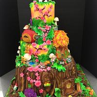 Fairy Wonderland Wedding Cake
