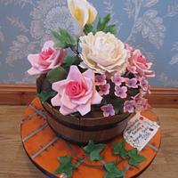 Flower Tub Cake for the Annual Show