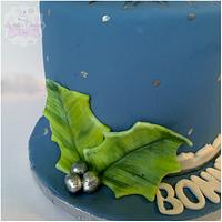 Poinsettia Birthday Cake