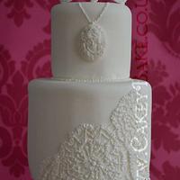 Royal Icing Lace Effect Cake