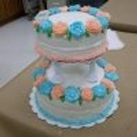 Wilton Course 4 Final Cake-Buttercreme Icing Wedding Cake