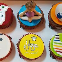 Yoga Theme Baby Shower Cupcakes