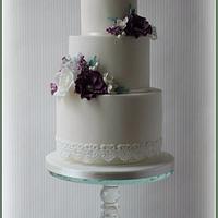 French Lilac Wedding Cake