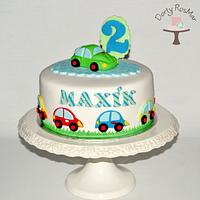Cake with toy cars