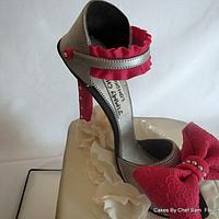 Pink and Silver Shoe