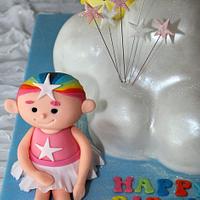 Cloudbabies cake. All made from edible modelling paste.