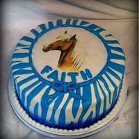 Horse Themed Birthday Cake