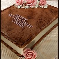 Leather Bound Book Cake