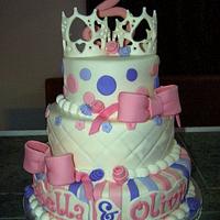 Double Princess Birthday Cake