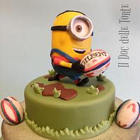 Rugby Minions cake
