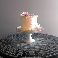 teeny buttercream birthday cake