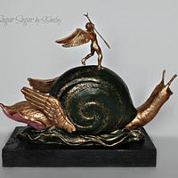 The Snail and The Angel - Dali in Sugar Collaboration