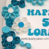Quilled flower cake 