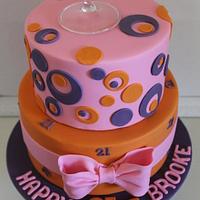 Groovy colourful birthday cake