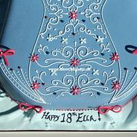 Elegant corset cake for young lady's 18th birthday