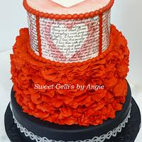 My Valentines Cake.....How do I love thee?  Let me count the ways. 