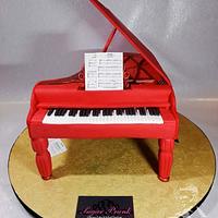 Red Piano #TributetoDavidBowie #Cakeart #SugarPrunk #Collaboration