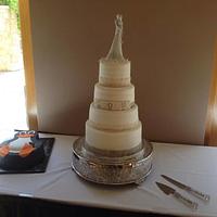 Wedding Cake with Sugar Beading