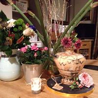 Greek Vase and Flowers