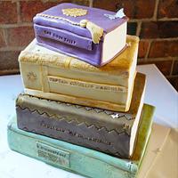 Vintage Books Wedding Cake 