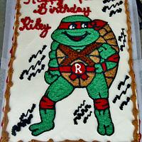 Cute ninja turtle cake