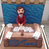 Anchorman 40th Birthday cake for a real 'Anchorman'