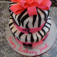 Zebra Diva Cake